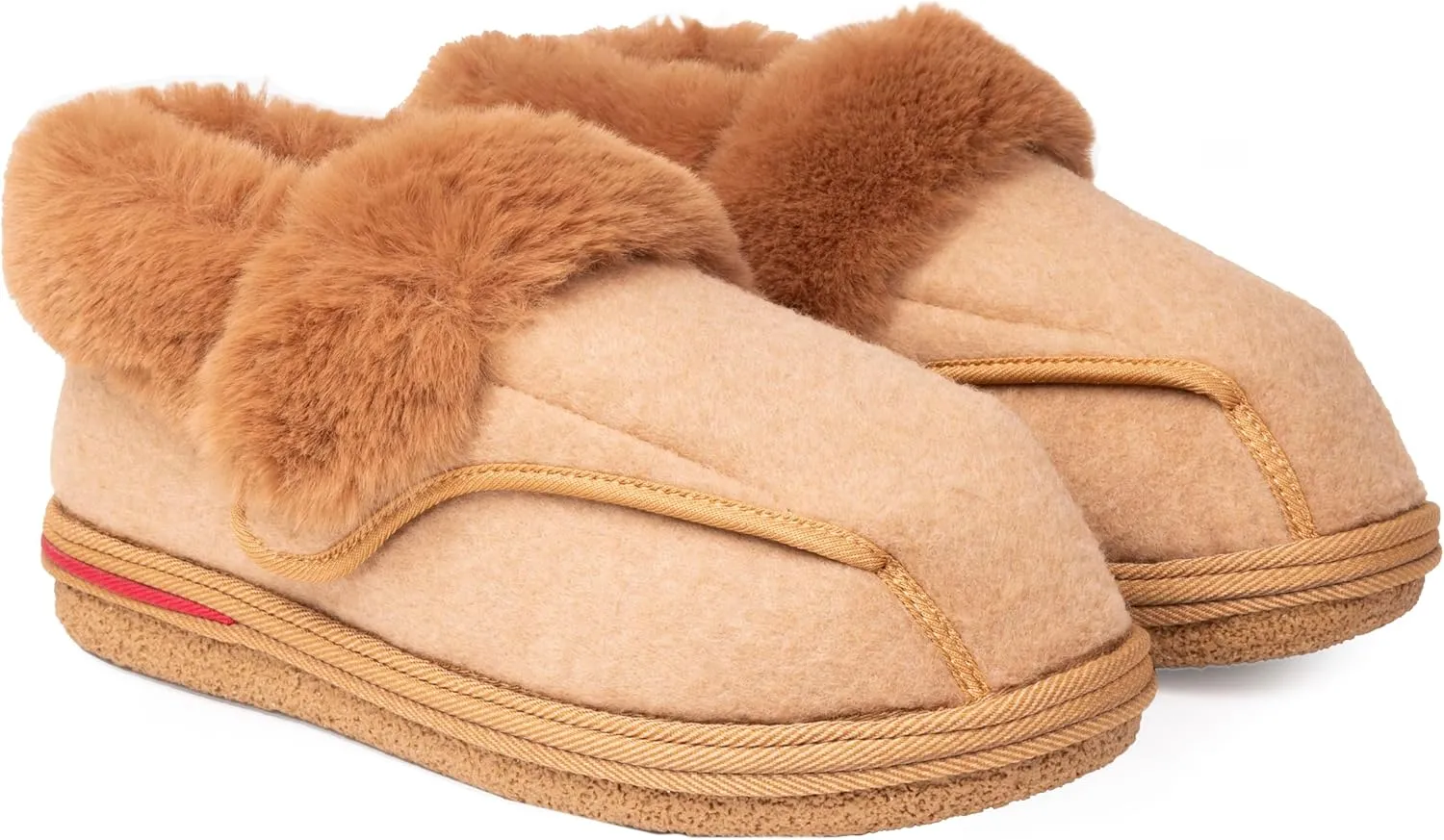 Women's Micro Suede Faux Fur Fleece Lined Cozy 80-D High-Density Memory Foam Winter Slipper Bootie Breathable House Shoes Non Skid Indoor Outdoor Sole