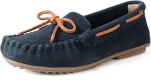 Womens Moccasin Shoes Indoor Outdoor Slip On Suede Moccasin Slipper for Women