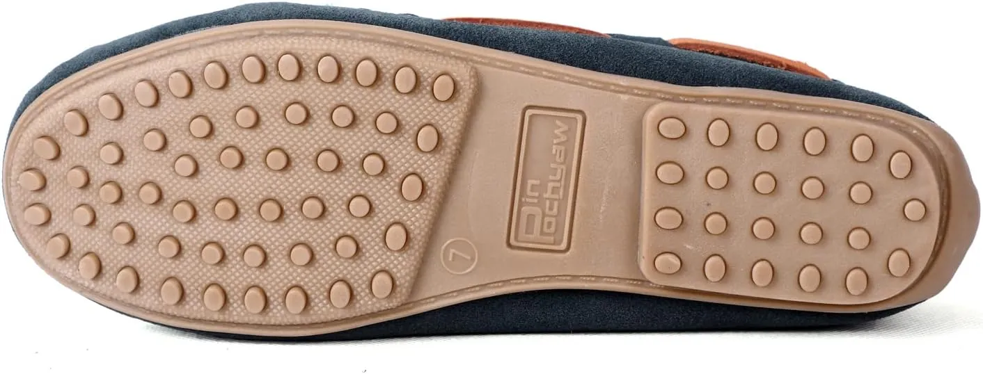 Womens Moccasin Shoes Indoor Outdoor Slip On Suede Moccasin Slipper for Women