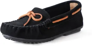 Womens Moccasin Shoes Indoor Outdoor Slip On Suede Moccasin Slipper for Women