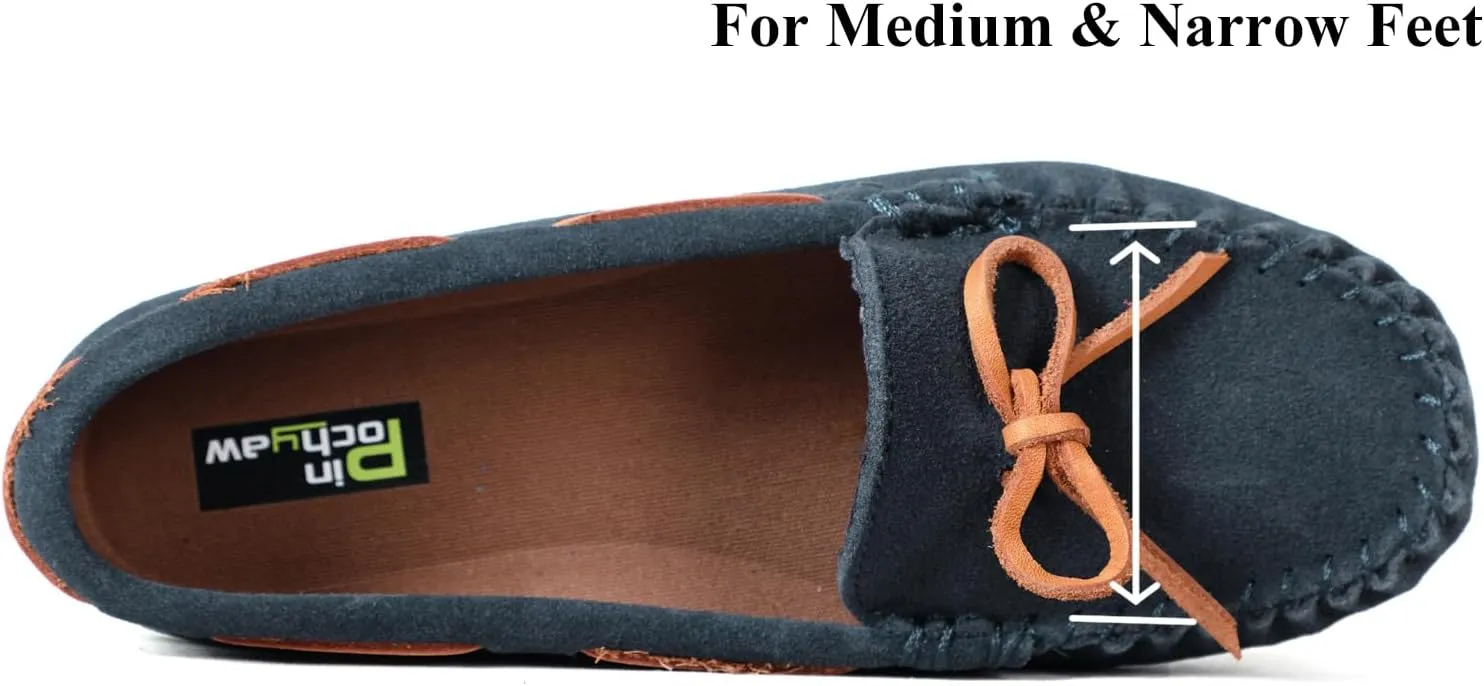 Womens Moccasin Shoes Indoor Outdoor Slip On Suede Moccasin Slipper for Women