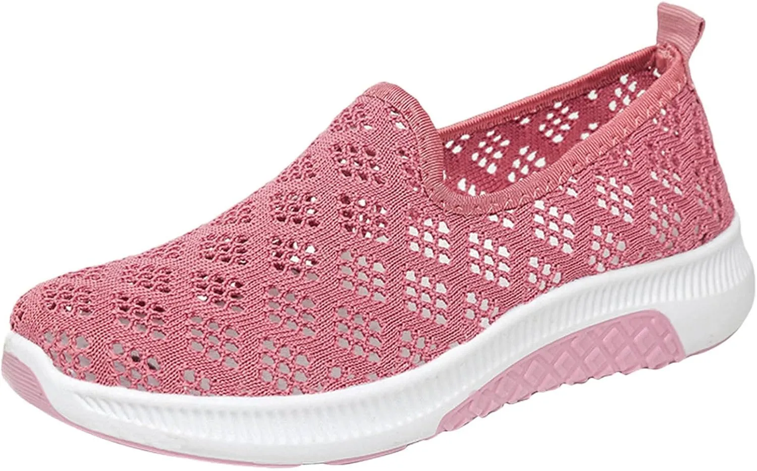 Womens Non Slip Slip On Sneakers Casual Walking Shoes Lightweight Canvas Comfortable Flats Elastic Loafers
