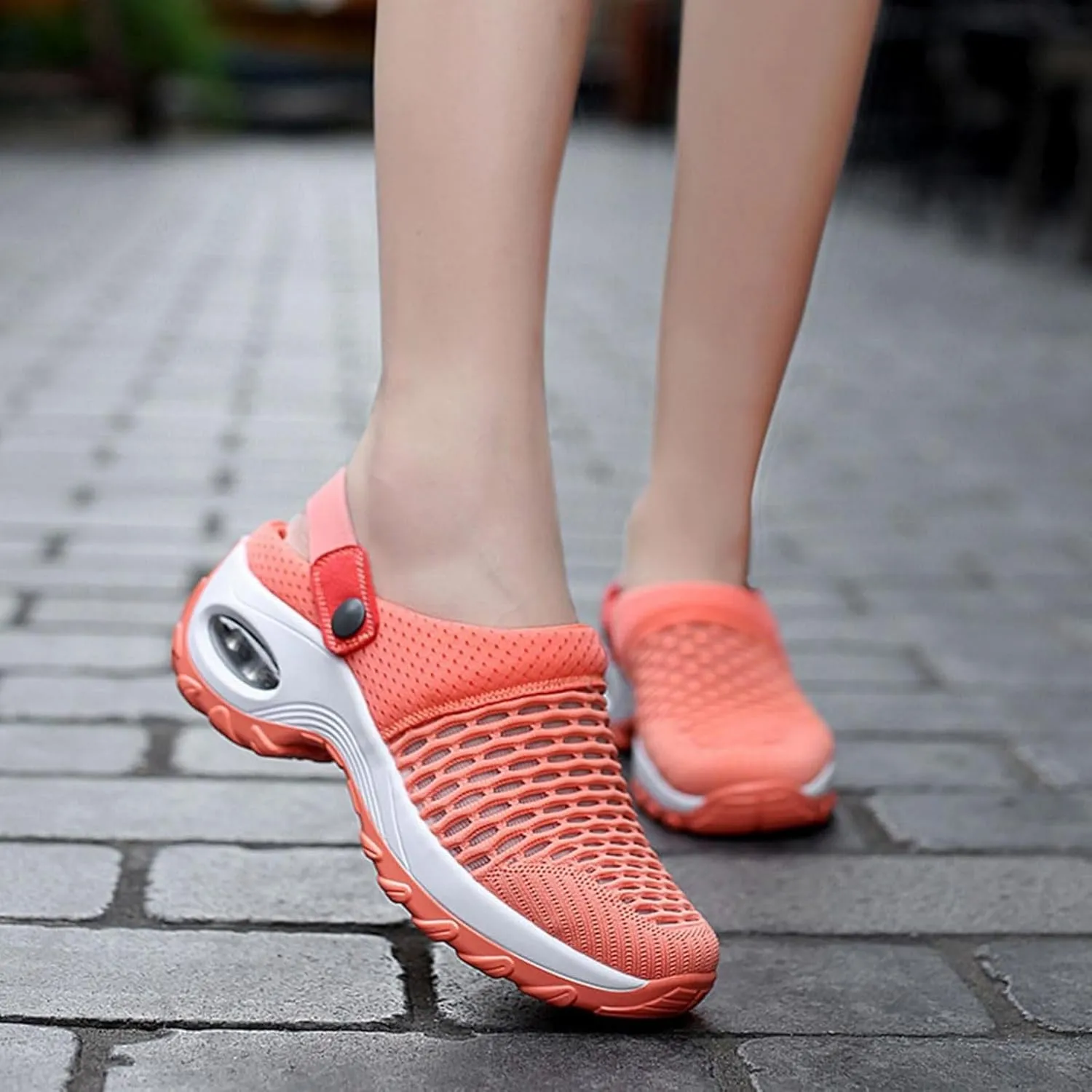 Womens Orthopedic Clogs with Air Cushion Breathable Slip-On Arch Support Sandals Lightweight Beach Walking Slippers