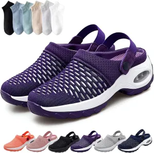 Women's Orthopedic Clogs with Air Cushion Support Mesh Shoes Slip-On Slippers for Women