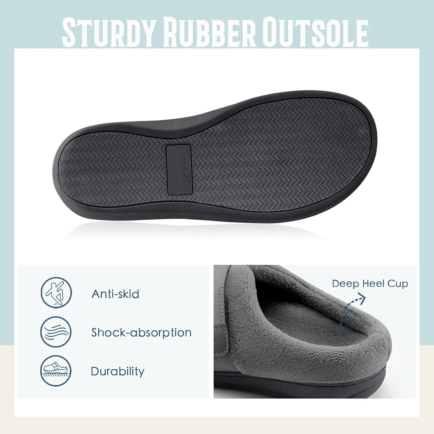 Women’s Orthotic House Slippers with Arch Support Adjustable Fuzzy Ladies Shoes