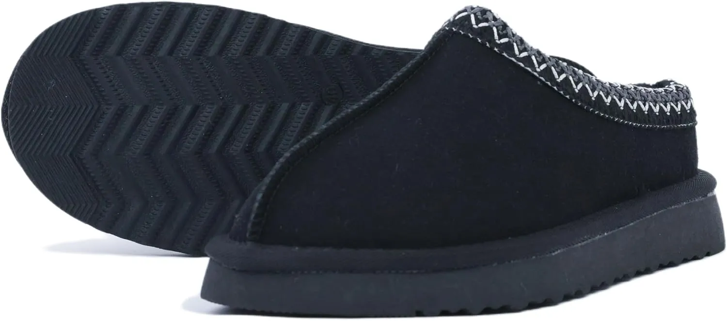 Women's Platform Slippers Winter Mini Boots Anti-Slip Suede Slip on Women Sneakers Fur Lined House Slippers for Indoor Outdoor
