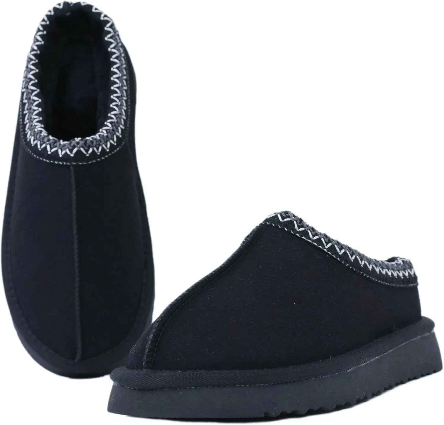 Women's Platform Slippers Winter Mini Boots Anti-Slip Suede Slip on Women Sneakers Fur Lined House Slippers for Indoor Outdoor
