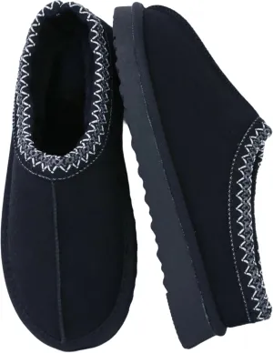 Women's Platform Slippers Winter Mini Boots Anti-Slip Suede Slip on Women Sneakers Fur Lined House Slippers for Indoor Outdoor