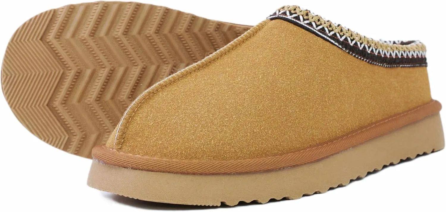 Women's Platform Slippers Winter Mini Boots Anti-Slip Suede Slip on Women Sneakers Fur Lined House Slippers for Indoor Outdoor