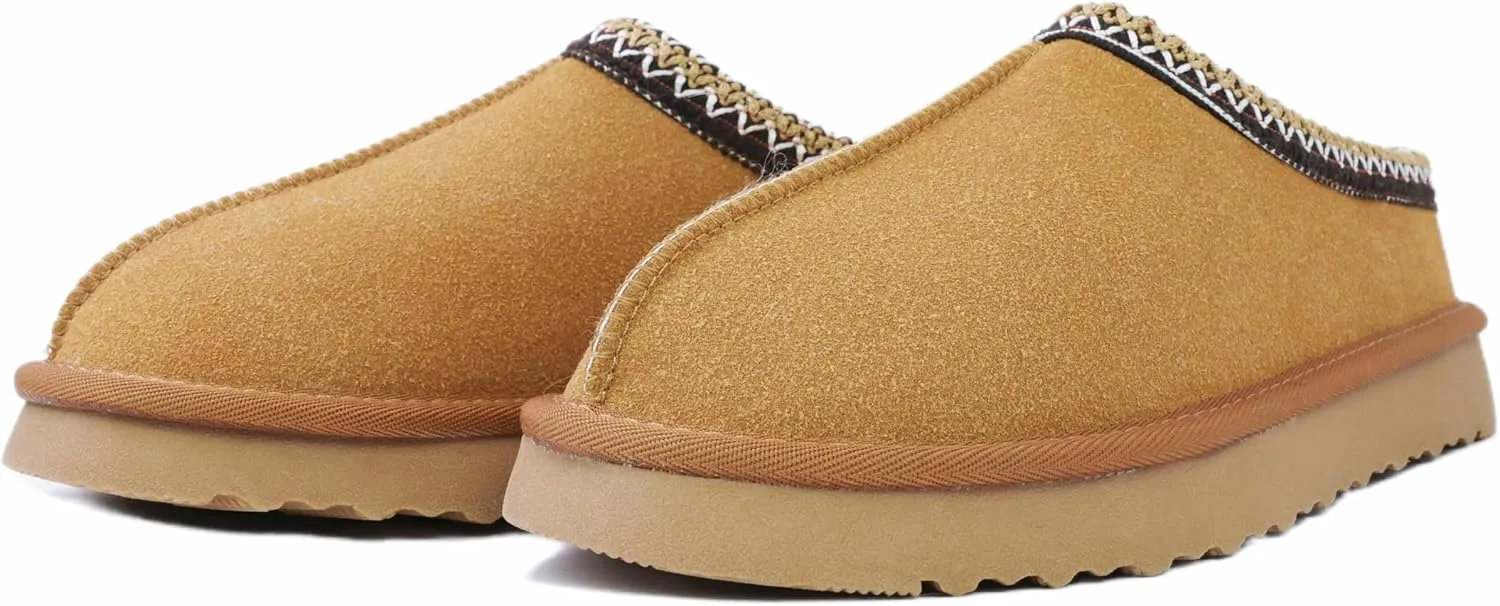 Women's Platform Slippers Winter Mini Boots Anti-Slip Suede Slip on Women Sneakers Fur Lined House Slippers for Indoor Outdoor