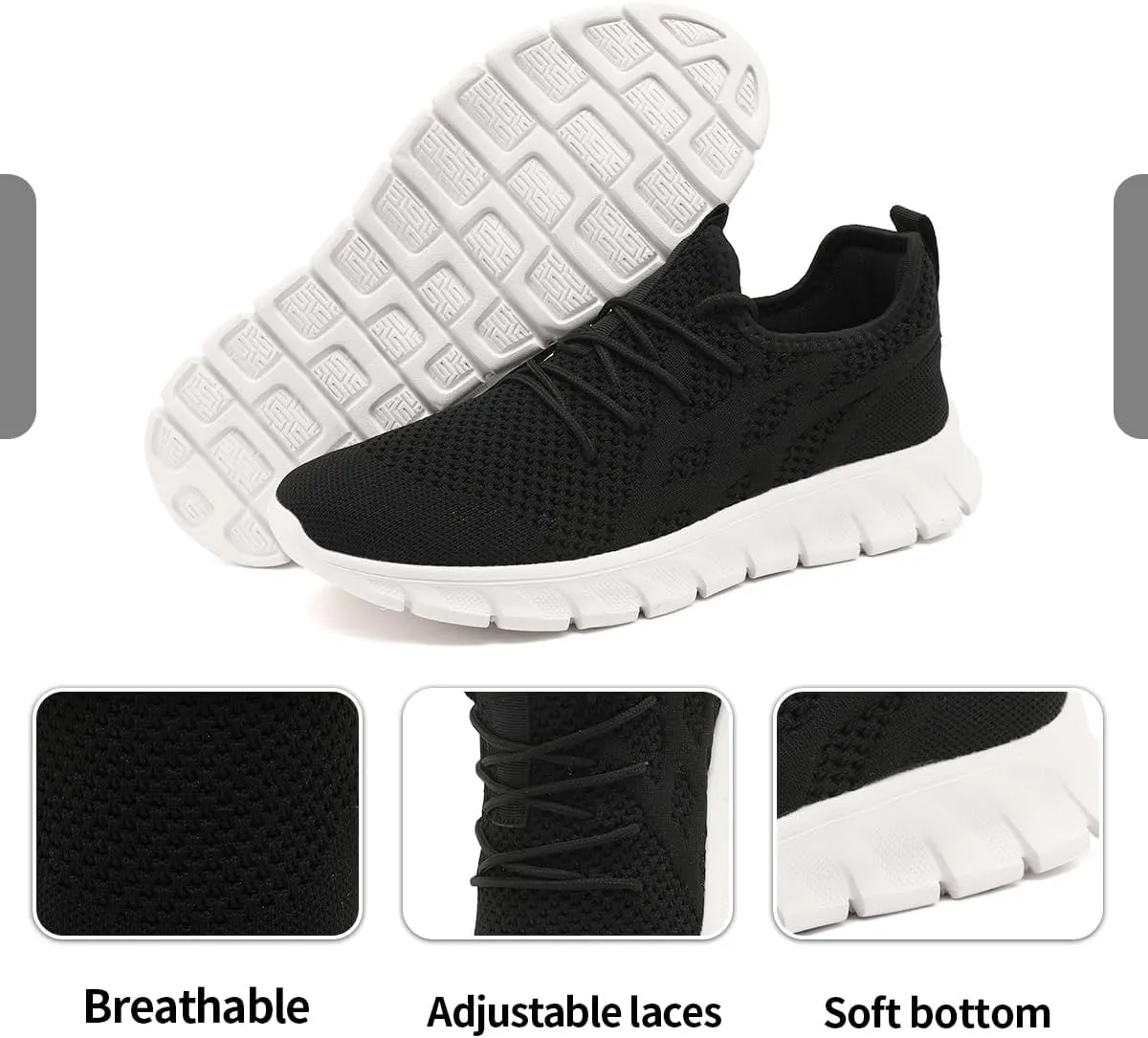 Women's Running Shoes Walking Sneakers Sports Athletic Workout Tennis Gym Casual Fashion Fitness Breathable Lightweight Comfortable Mesh Soft Shoe