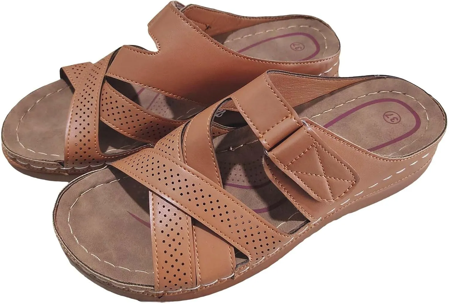 Womens Slip On Slippers Slippers Hollow Casual Slippers Slope Bottom Shoes Sandals Outside Slippers for Women