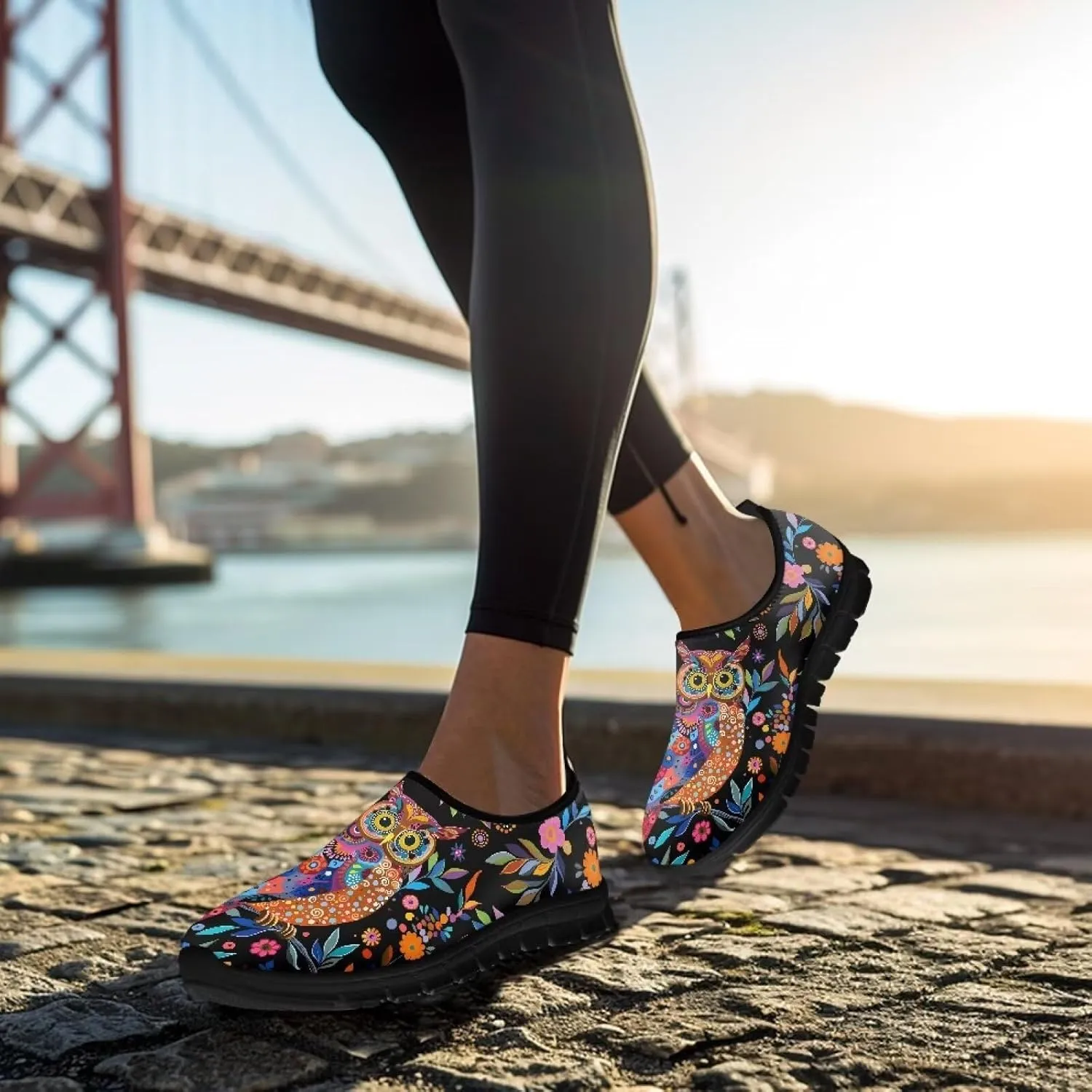 Women's Sneaker Casual Low Top Hiking Sneaker Outdoor Lightweight Breathable Slip On Soft Holiday Shoes for Womens