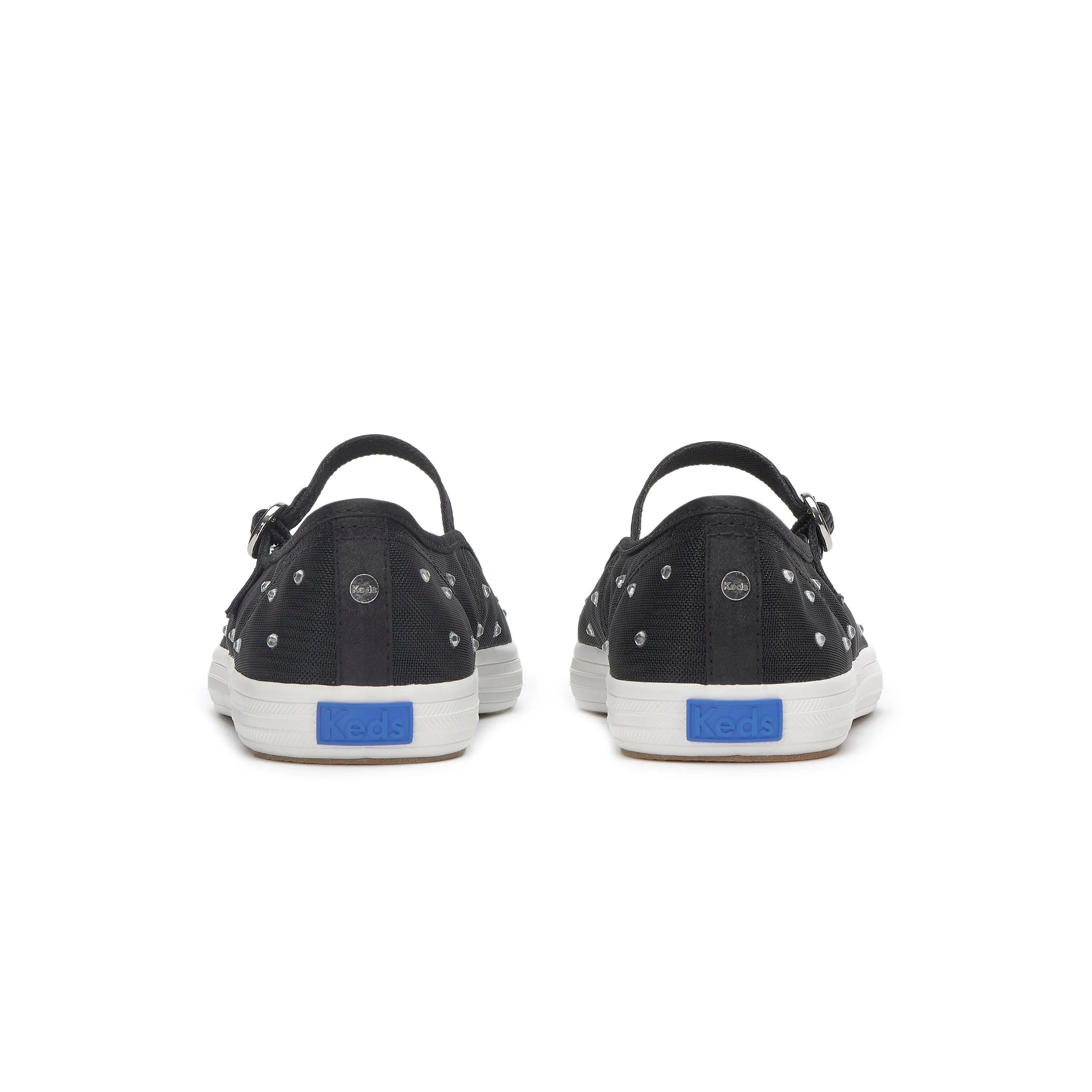 Women's Square Toe Mary Jane Sheer Jewels Black