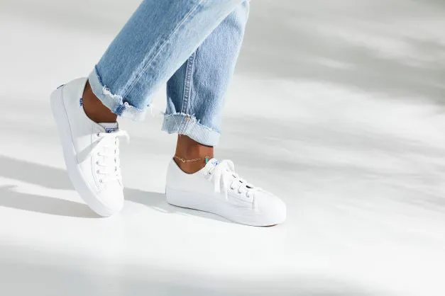 Women's Triple Kick Leather White