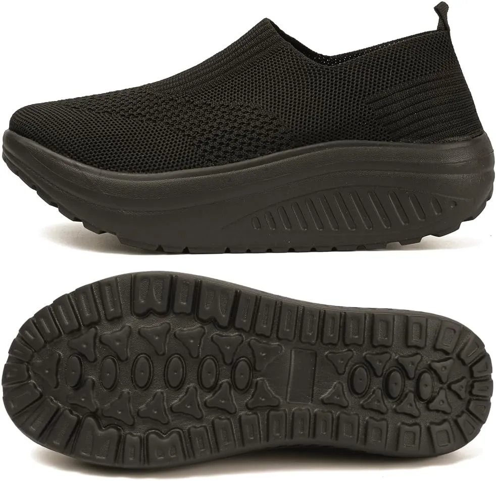 Women's Walking & Jogging Shoes - Light Mesh, Non Slip, Breathable Casual Slip-On Shoes