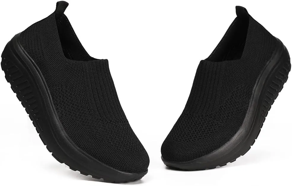 Women's Walking & Jogging Shoes - Light Mesh, Non Slip, Breathable Casual Slip-On Shoes
