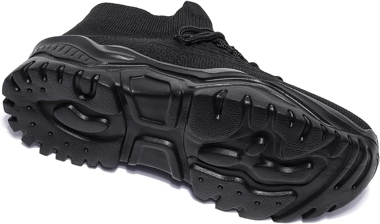 Women's Walking Shoes Slip-On Running Shoes- MD Sole Lightweight Sneakers for Women, Breathable Arch Support Running Gym Shoes