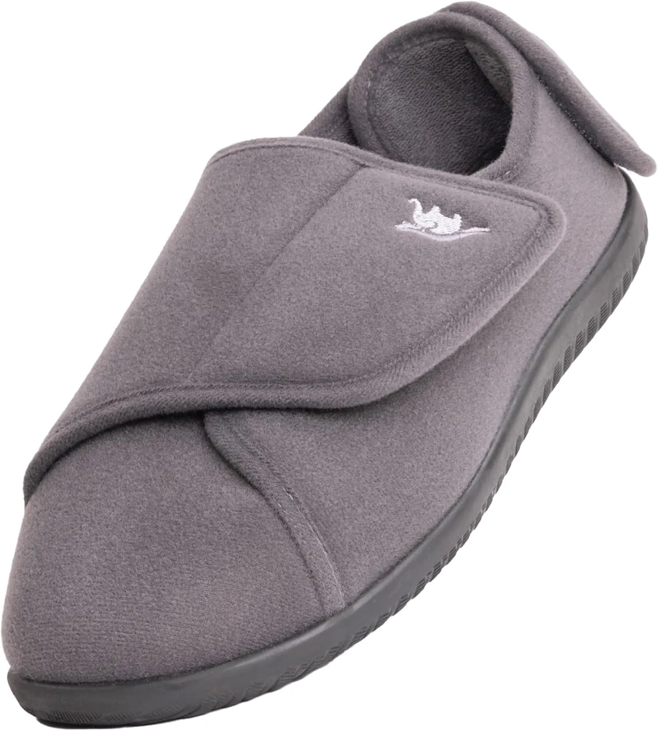 Women's Wide, Extra Wide 80-D Memory Foam Diabetic Slipper with Adjustable Closure Anti Slip Sole, Warm Plush Fleece Arthritis Edema Swollen Diabetic House Shoes