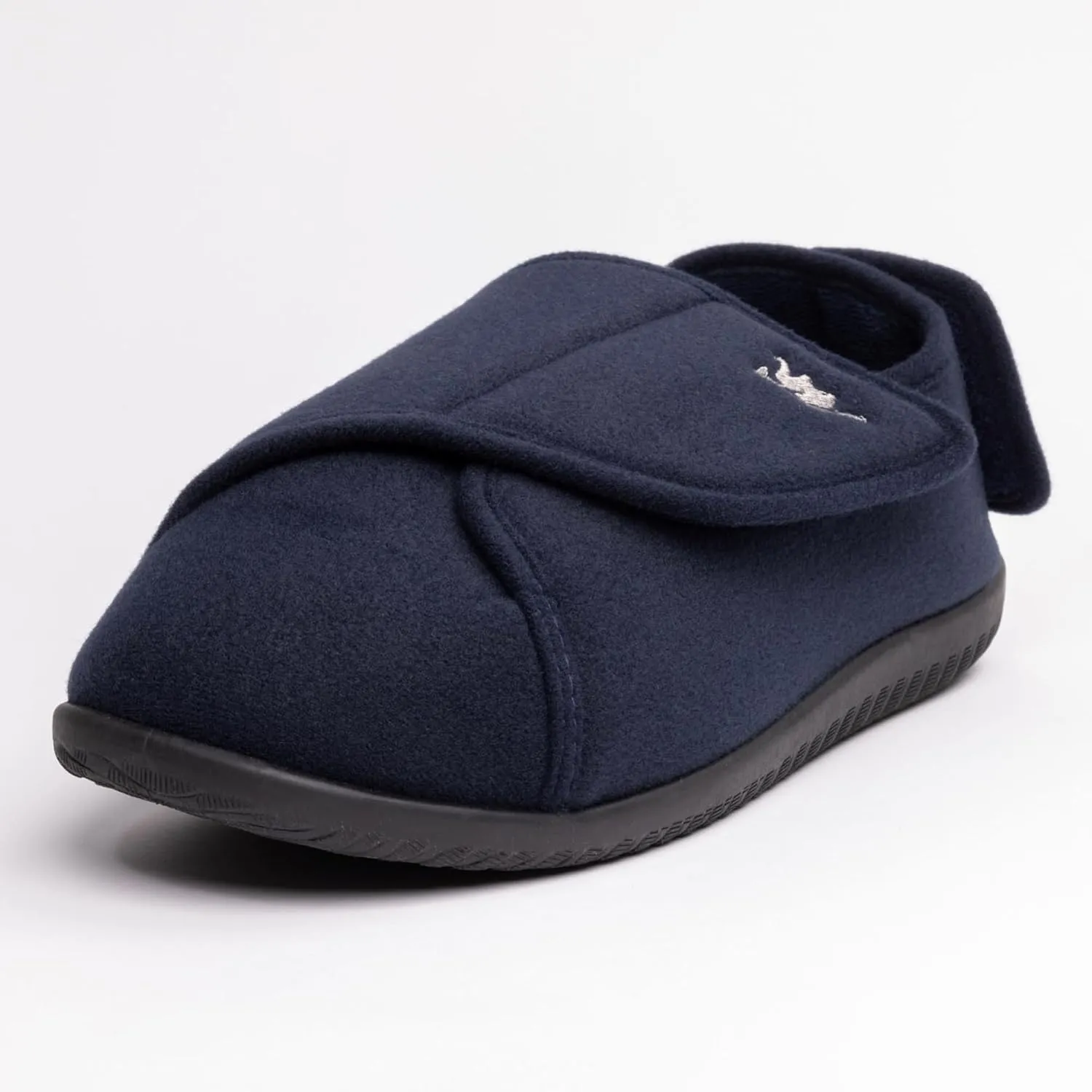 Women's Wide, Extra Wide 80-D Memory Foam Diabetic Slipper with Adjustable Closure Anti Slip Sole, Warm Plush Fleece Arthritis Edema Swollen Diabetic House Shoes