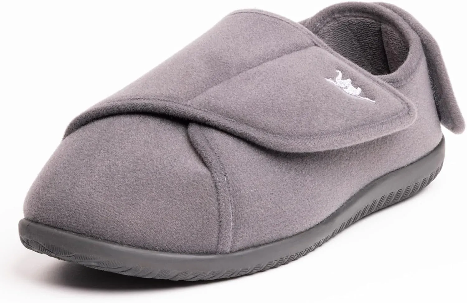 Women's Wide, Extra Wide 80-D Memory Foam Diabetic Slipper with Adjustable Closure Anti Slip Sole, Warm Plush Fleece Arthritis Edema Swollen Diabetic House Shoes