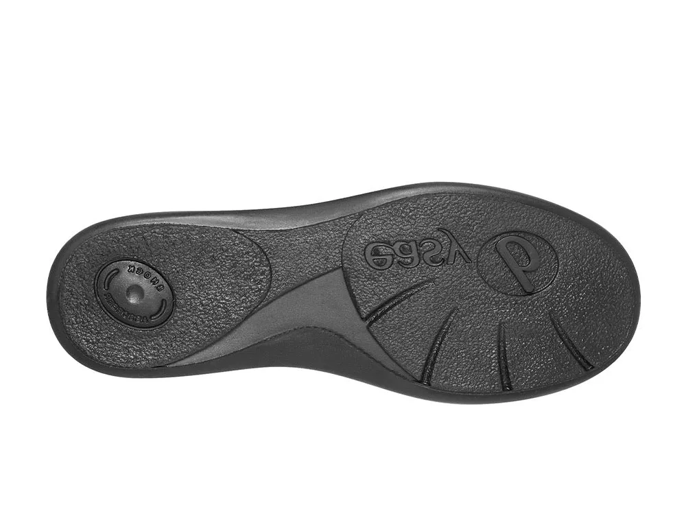 Womens Wide Fit Adjustable Fork Black Slippers
