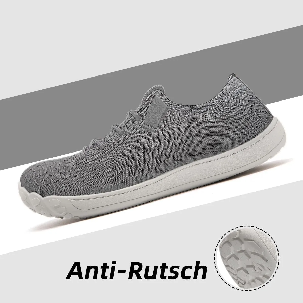 Womens Wide Toe Sneakers Walking Shoes Workout Slip On Sports Zero Drop Minimalism Lightweight Breathable Running Tennis Training Flat Sole