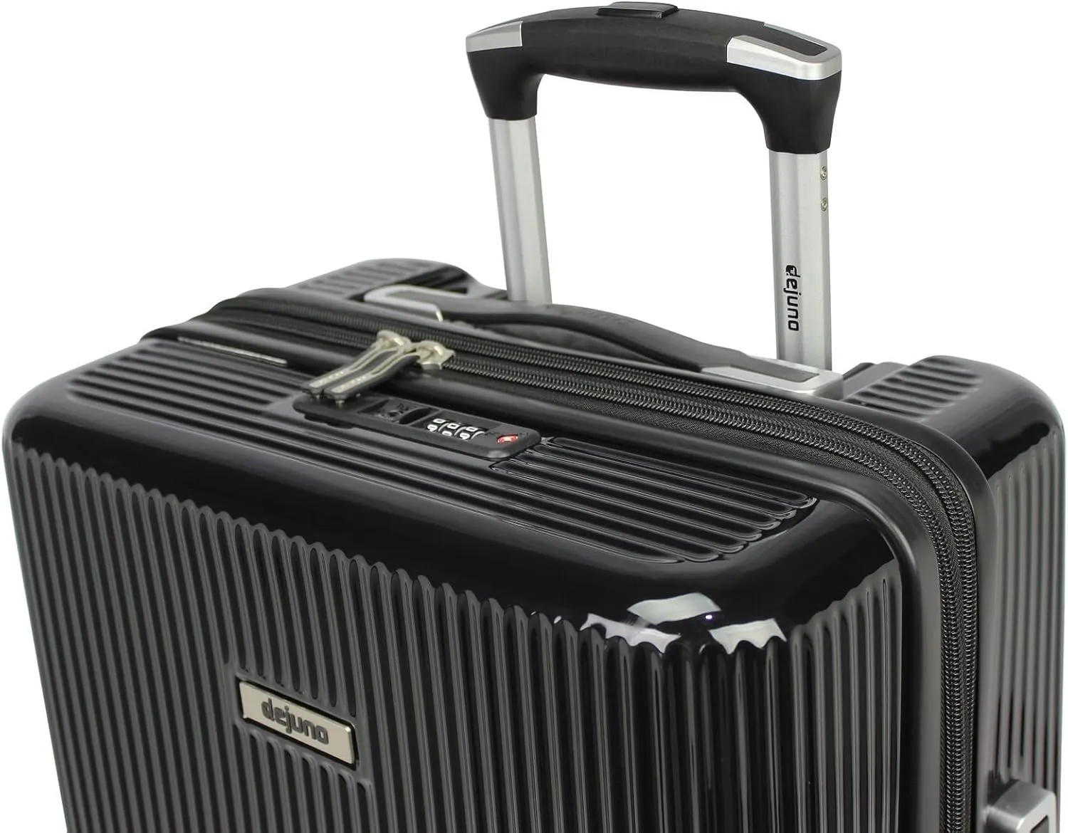 World Traveler Dejuno Monarch Lightweight Hardside Polycarbonate Expandable Spinner Luggage with TSA Lock, Black, 20-inch Carry-On