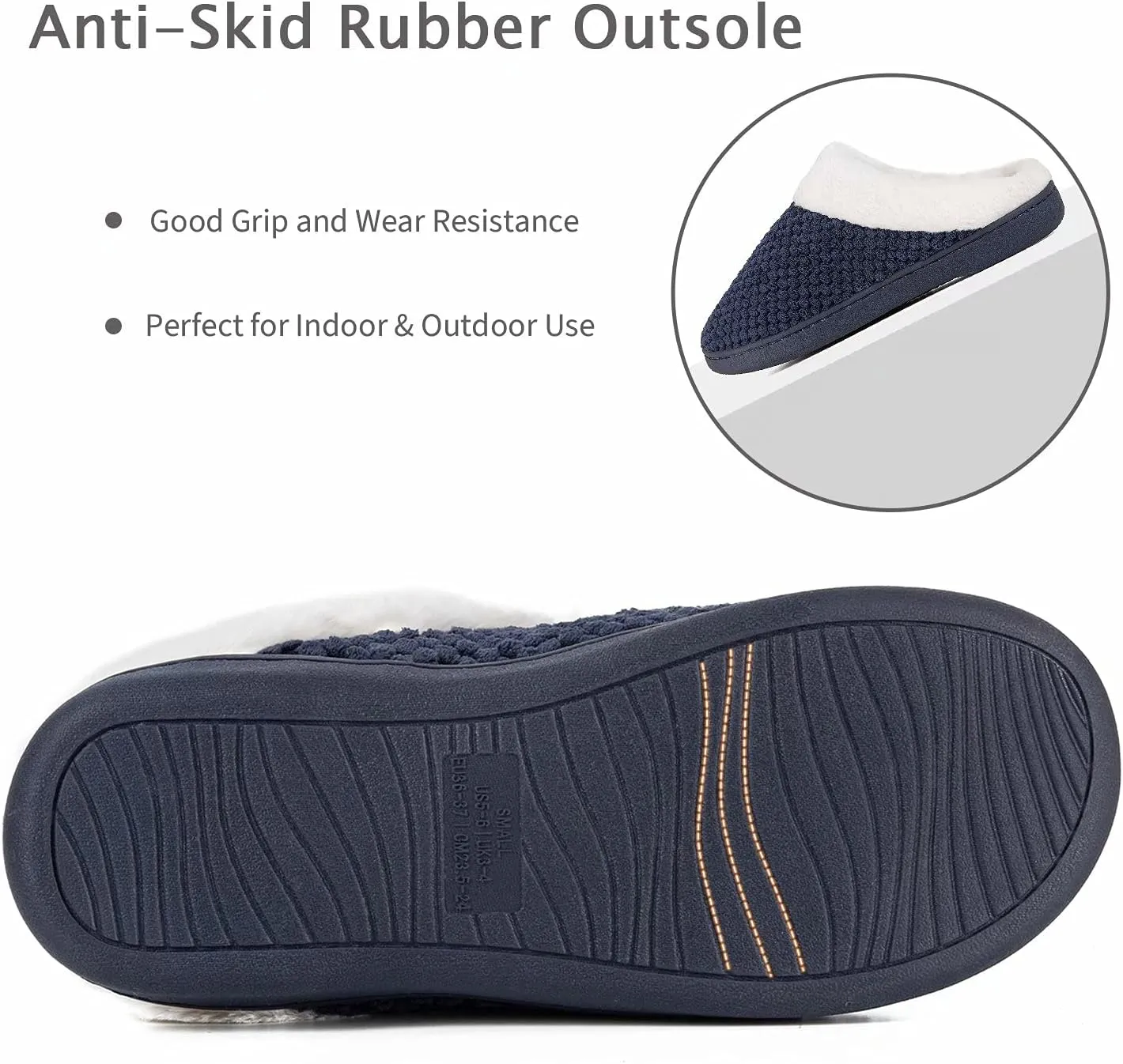 YALOX Slippers for Womens Warm Memory Foam Anti-Slip House Shoes Comfortable Cotton Slippers Home Bedroom Shoes Indoor & Outdoor