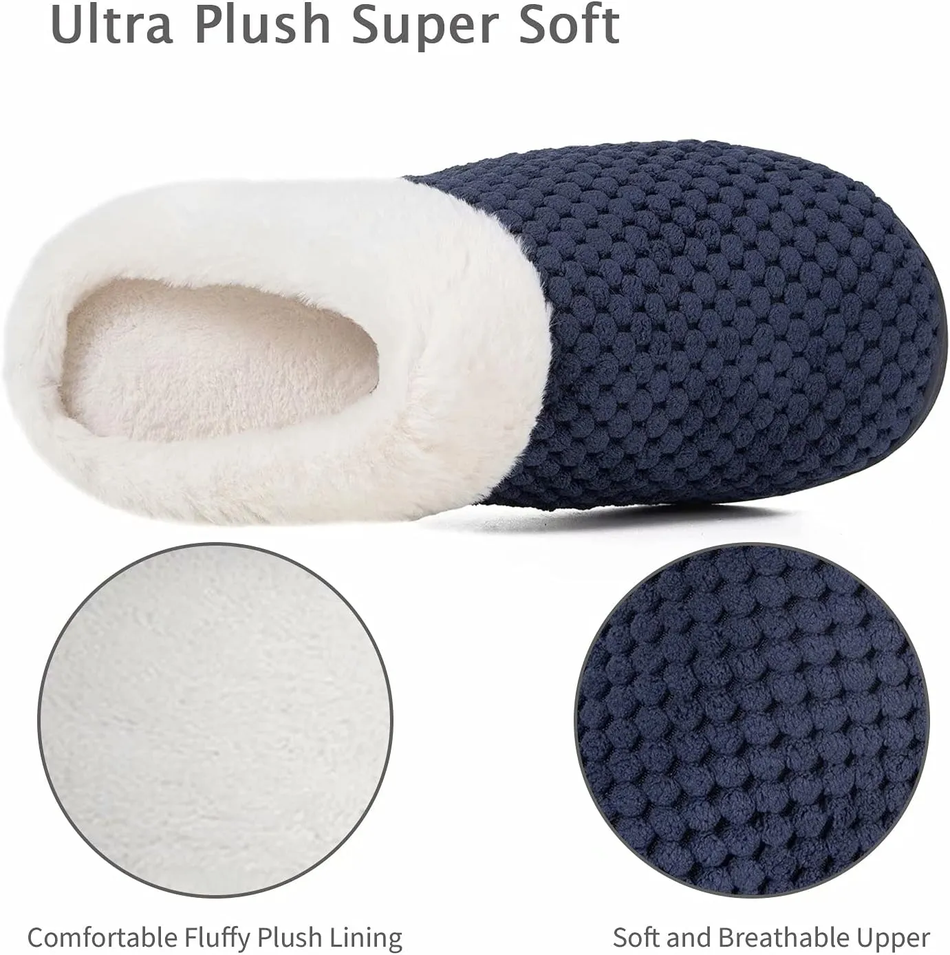 YALOX Slippers for Womens Warm Memory Foam Anti-Slip House Shoes Comfortable Cotton Slippers Home Bedroom Shoes Indoor & Outdoor