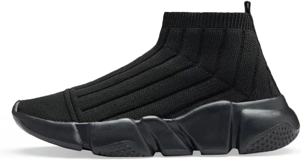 YAVY Kids Sneakers for Boys Tennis Shoes Girls Sock Sneakers for Kids Slip on Shoes Breathable high top Athletic Lightweight Walking Running Shoes