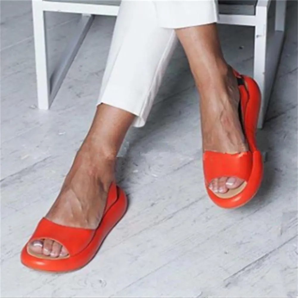 Yifare Sandals, Women's Comfy Flat Orthotic Sandals, Summer Platform Slip On Casual Sandal