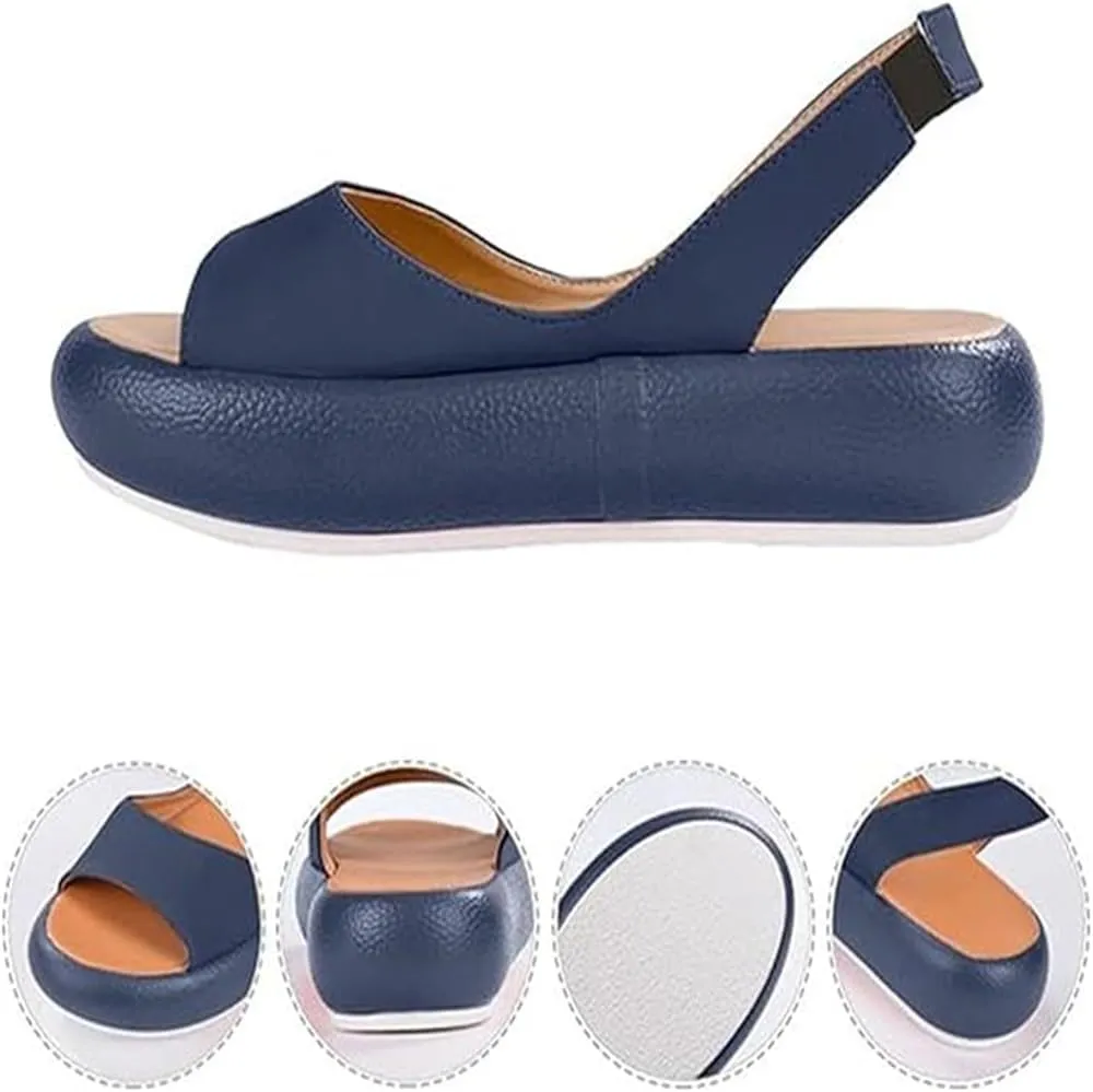 Yifare Sandals, Women's Comfy Flat Orthotic Sandals, Summer Platform Slip On Casual Sandal