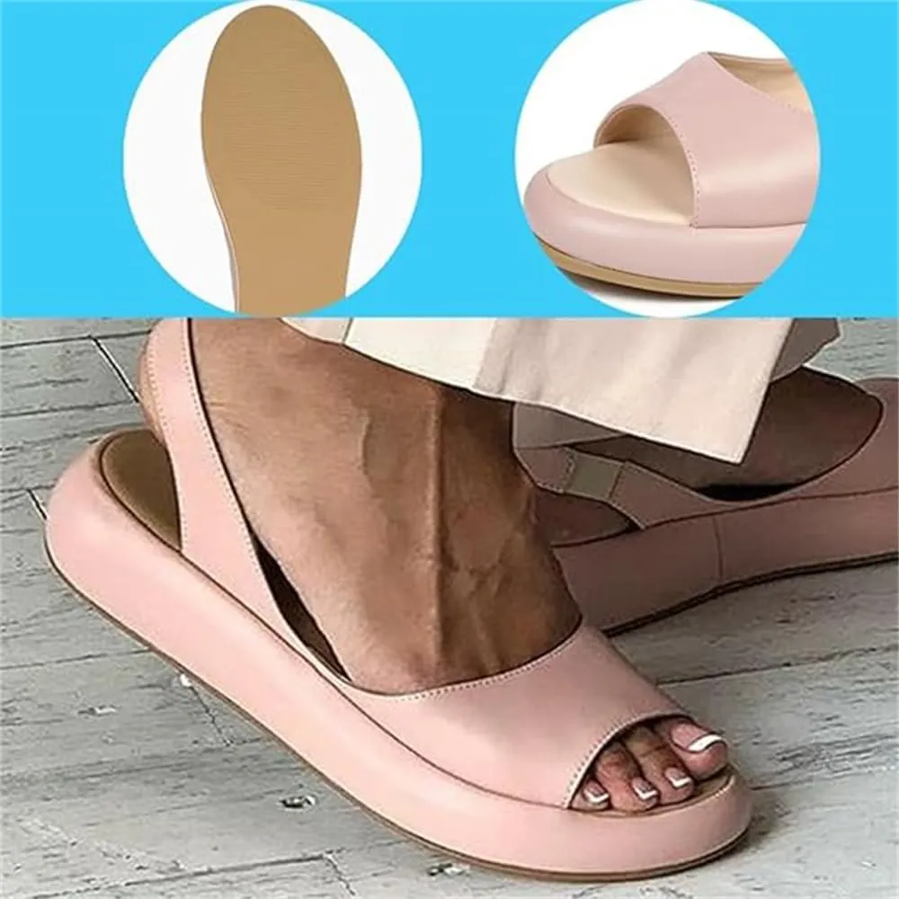 Yifare Sandals, Women's Comfy Flat Orthotic Sandals, Summer Platform Slip On Casual Sandal