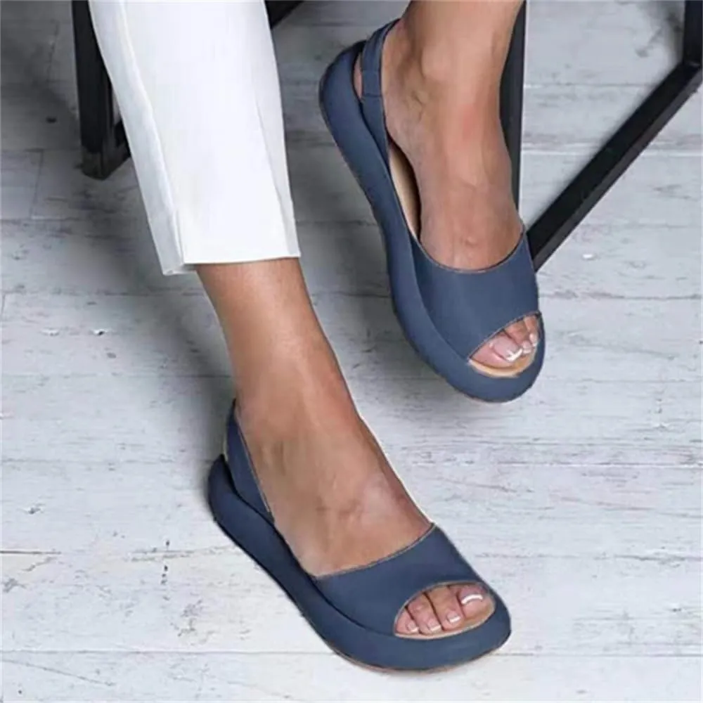 Yifare Sandals, Women's Comfy Flat Orthotic Sandals, Summer Platform Slip On Casual Sandal