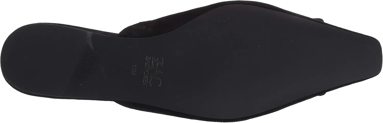 ZAC Zac Posen Women's Flat, Mule, Slip On, Buckle Ornament