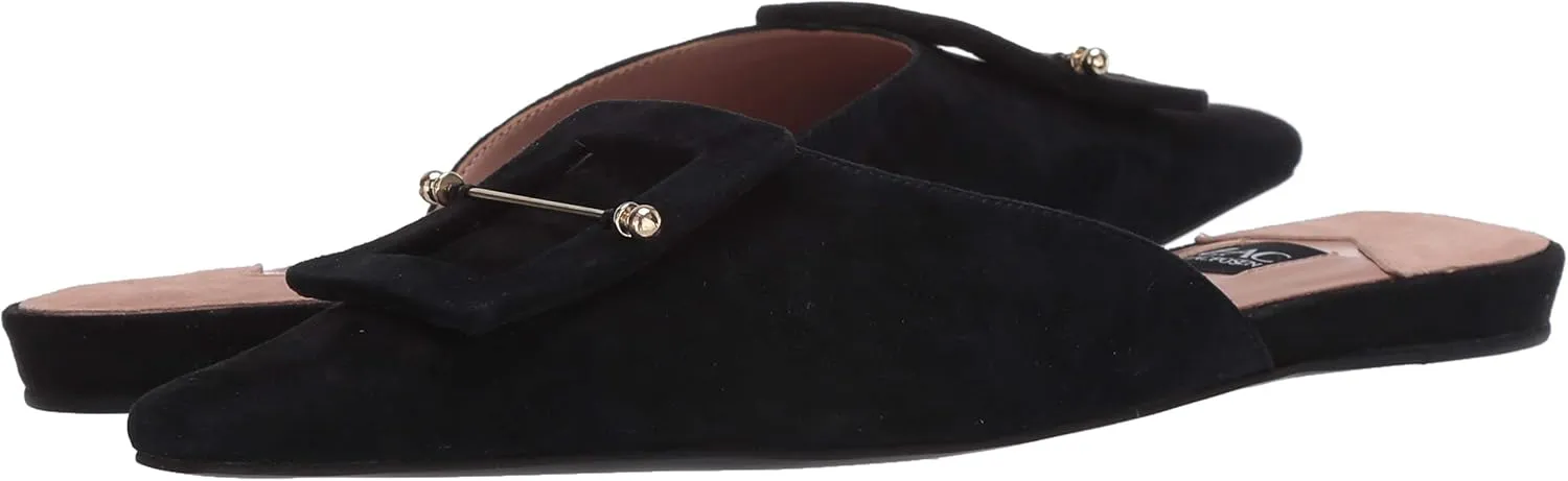 ZAC Zac Posen Women's Flat, Mule, Slip On, Buckle Ornament