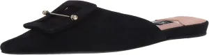 ZAC Zac Posen Women's Flat, Mule, Slip On, Buckle Ornament