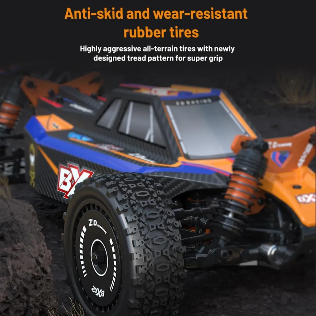 ZD Racing BX-12 1/12 RC Off-Road Car, 2.4G Brushless Remote Control Climbing Car Compatible with 3S Batteries, 4WD 70KM/H Mini Racing RC Crawler Buggy Toy Gift -RTR