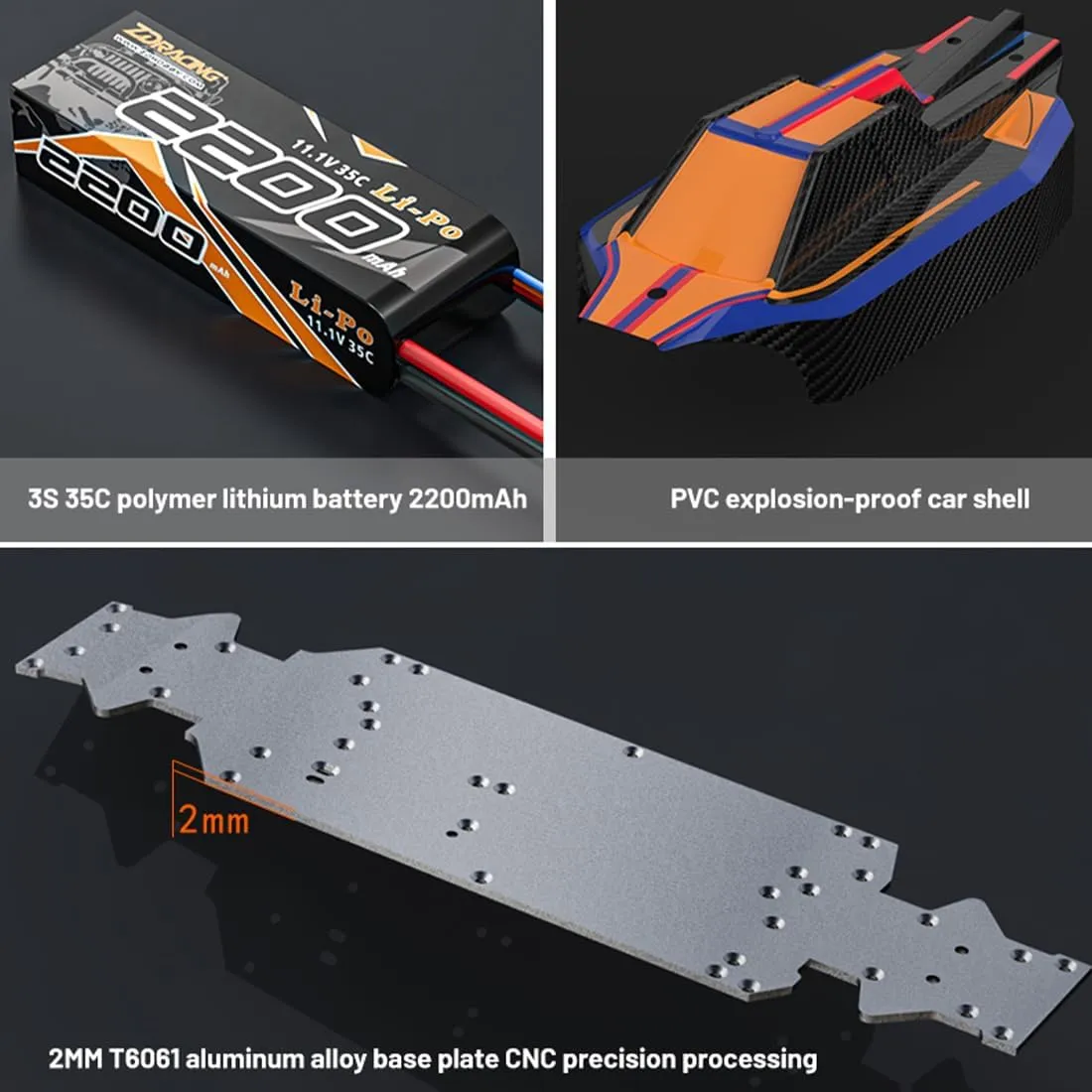 ZD Racing BX-12 1/12 Remote Control Off-Road Car Compatible with 3S Batteries, 2.4G Brushless 4WD 70KM/H RC Climbing Car Mini Electric RC Buggy Rock Crawler Toy Gift -RTR
