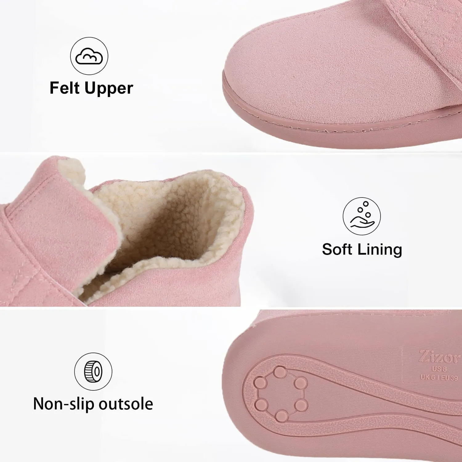 Zizor Women's Ivy Adjustable House Shoes Indoor Outdoor