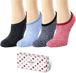 Zmart Fuzzy Anti-Slip Socks for Women Girls Non Slip Slipper Socks with Grippers
