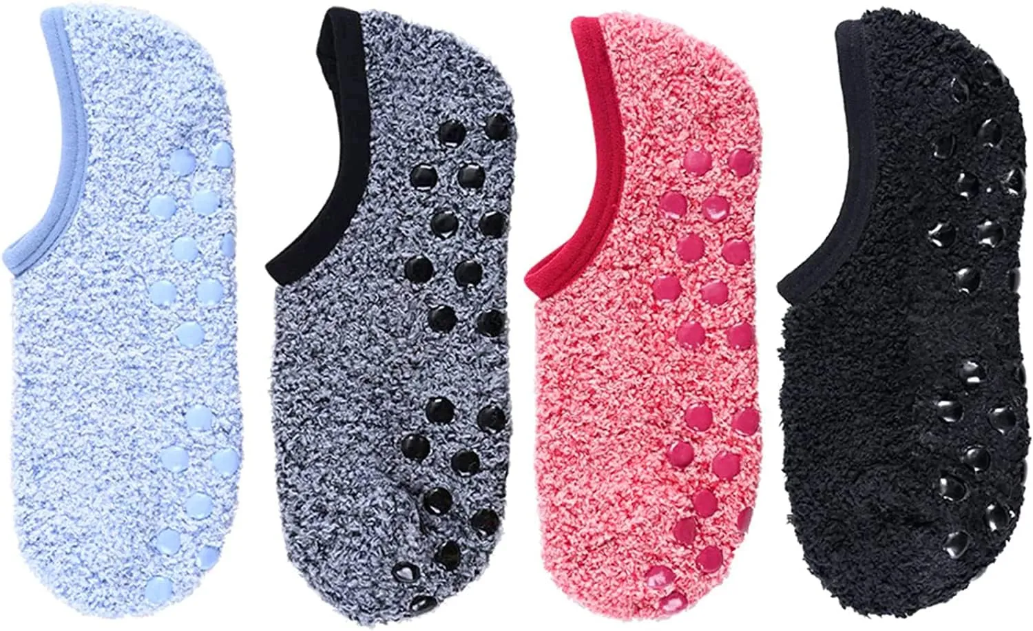 Zmart Fuzzy Anti-Slip Socks for Women Girls Non Slip Slipper Socks with Grippers